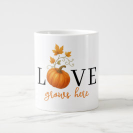 KÄRLEK växer här | Pumpkin Lettering Autumn Jumbo Mugg