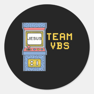 Kärlek Vbs 2024 Video Game Vacation Bible School R Runt Klistermärke