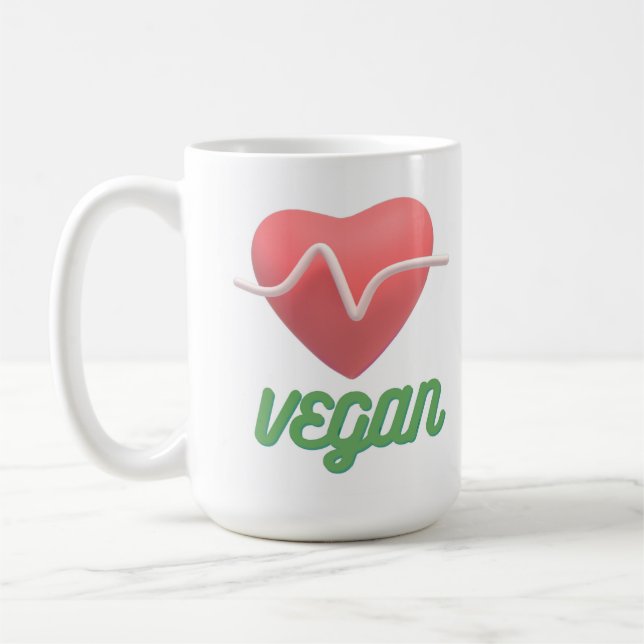kärlek vegan kaffemugg (Vänster)