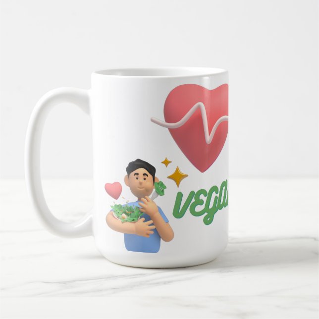 kärlek vegan kaffemugg (Vänster)