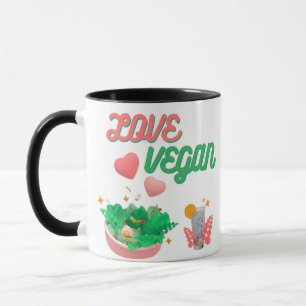 kärlek vegan mugg