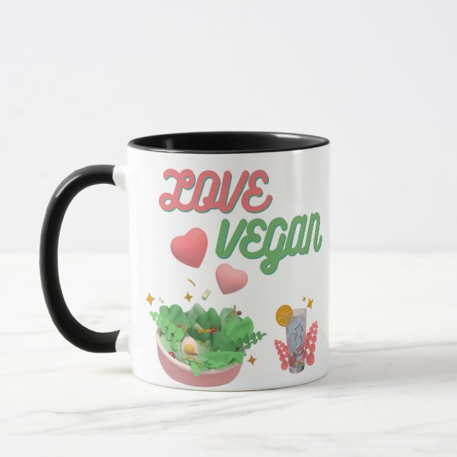 kärlek vegan mugg (Vänster)