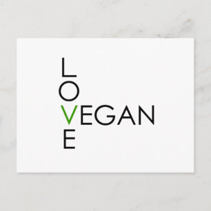Kärlek Vegan Vykort