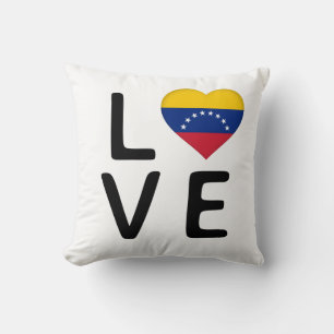 Kärlek - Venezuela Flagga Kudde