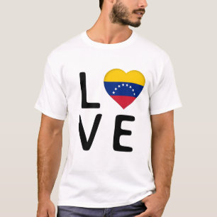 Kärlek - Venezuela Flagga T Shirt