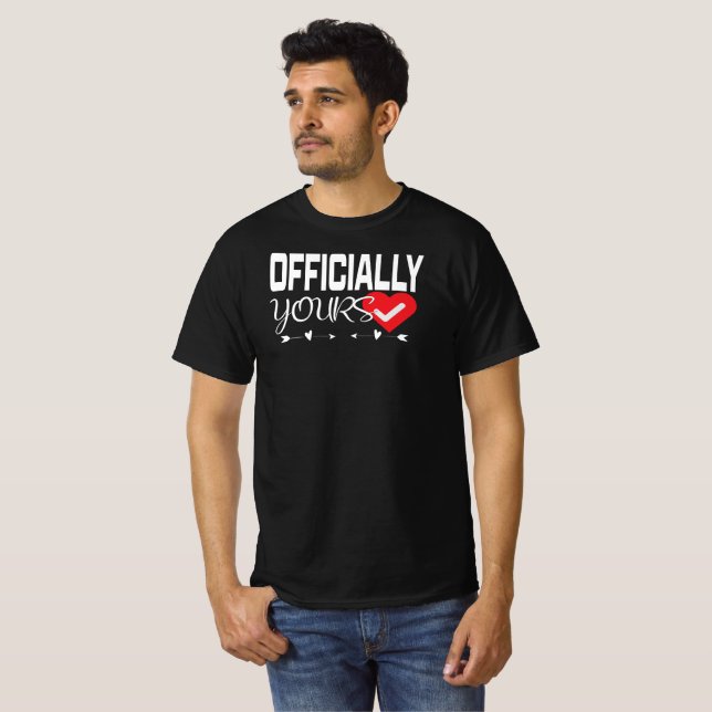 Kärlek Verifierad Hjärt Kontroll  T Shirt (Hel framsida)