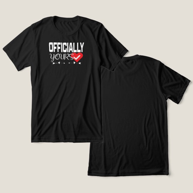Kärlek Verifierad Hjärt Kontroll T Shirt (Design fram och bak)