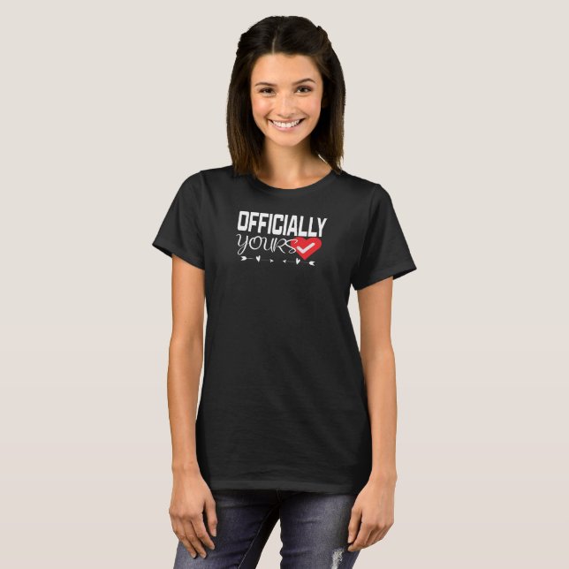 Kärlek Verifierad Hjärtkontrollmärke  T Shirt (Hel framsida)