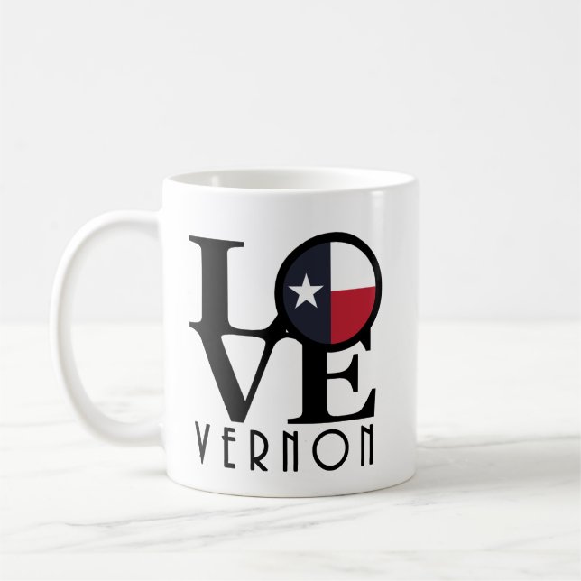 KÄRLEK Vernon Texas 11oz Kaffemugg (Vänster)