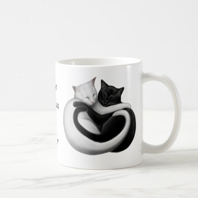 Kärlek vet ingen färgkattmugg kaffemugg (Höger)