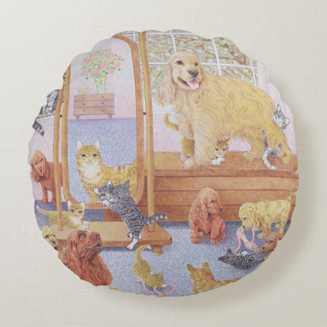 Kärlek vet ingen hejd rund kudde (Framsidan)