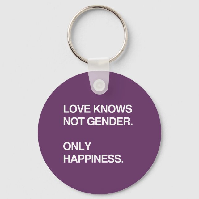 KÄRLEK VET INTE GENDER. ENDAST HUNDRAD NYCKELRING (Framsida)