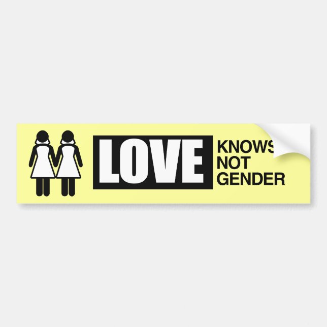KÄRLEK VET INTE GENDER - .PNG BILDEKAL (Framsidan)