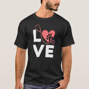 KÄRLEK veterinär veterinär Rädda djuren T Shirt