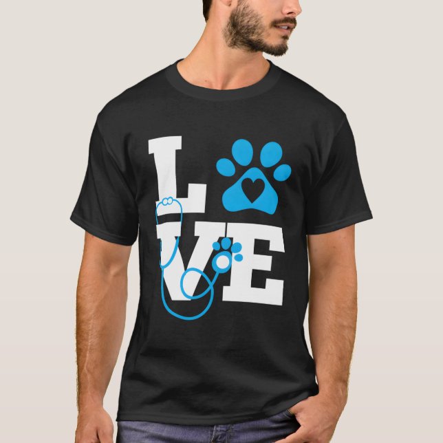 Kärlek Veterinary Medicine Vet Tech Week Teacher P T Shirt (Framsida)