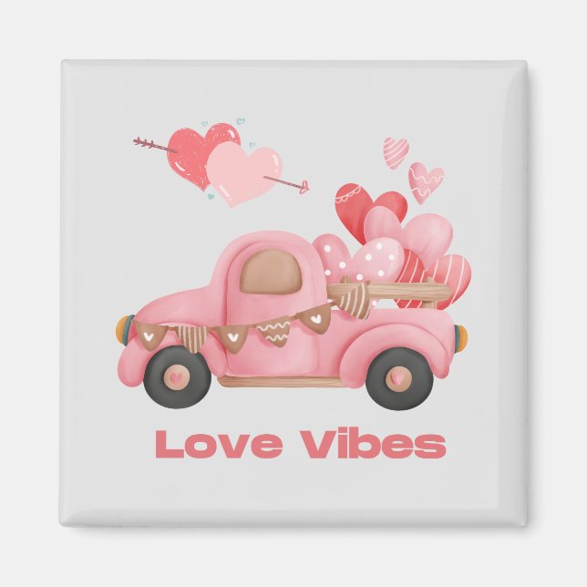 Kärlek vibes , valentins dag 2023 magnet (Framsidan)