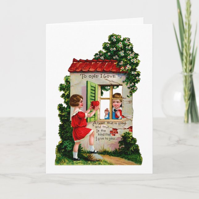 Kärlek vid det fönstret helgkort (Framsida)