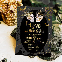 Kärlek vid First Fright Halloween Par Shower Inbjudningar