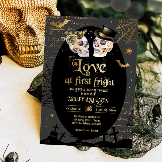 Kärlek vid First Fright Halloween Par Shower Inbjudningar (Skapare uppladdad)