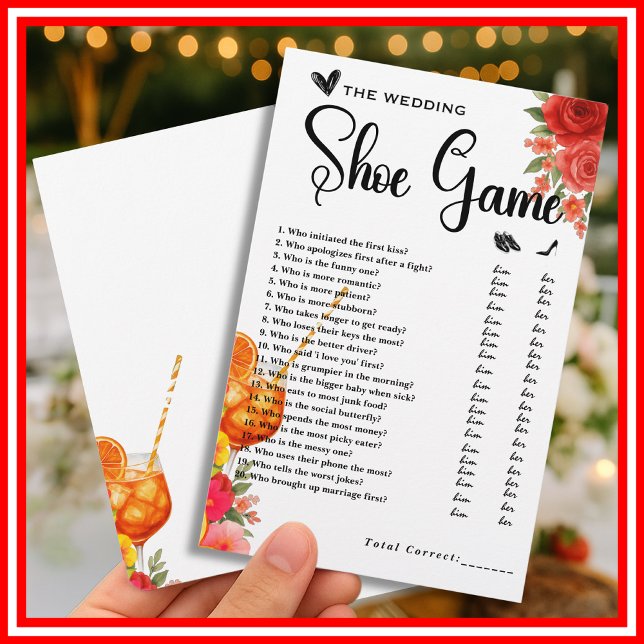 Kärlek vid First Spritz Bröllop Shoe Game (Skapare uppladdad)