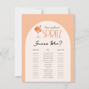 Kärlek vid First Spritz gissa vem som spelar Möhip Inbjudningar