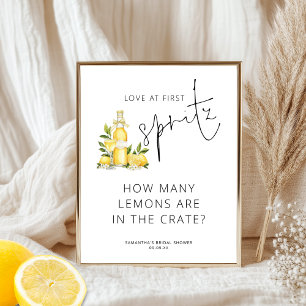 Kärlek vid First Spritz Hur många citroner Möhippa Poster