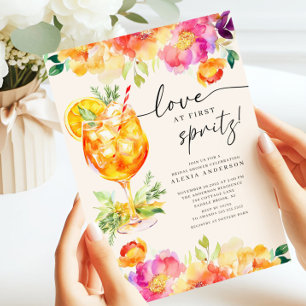 Kärlek vid First Spritz Inbjudningskort för möhipp