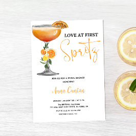 Kärlek vid First Spritz Möhippa Cocktail Drink Inbjudningar
