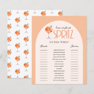 Kärlek vid First Spritz Möhippa Gissa vem som spel