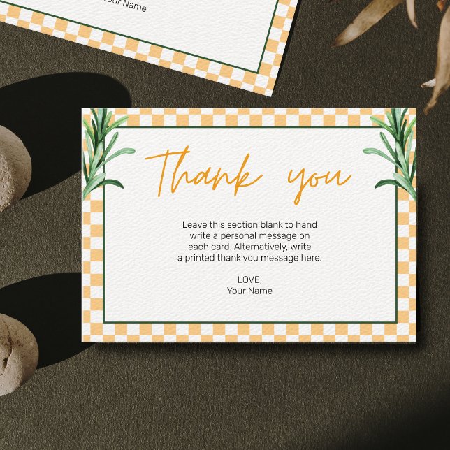 Kärlek vid First Spritz Möhippa Orange Rosemary Tack Kort (Skapare uppladdad)