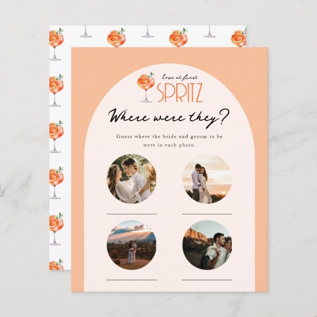 Kärlek vid First Spritz Möhippa Photo var de var (Fram/baksida)