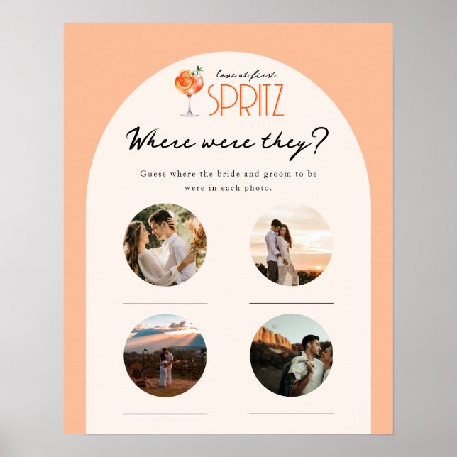 Kärlek vid First Spritz Möhippa Photo var de var Poster (Framsidan)