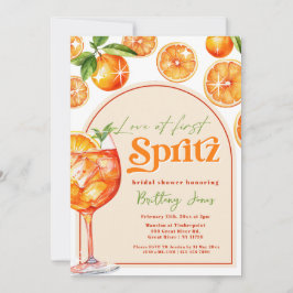 Kärlek vid First Spritz Orange Groovy Möhippa Inbjudningar