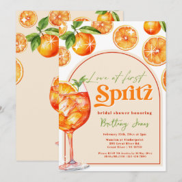 Kärlek vid First Spritz Orange Groovy Möhippa Inbjudningar