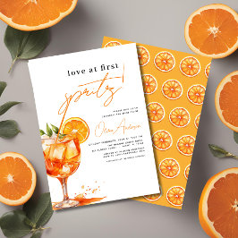 Kärlek vid First Spritz Orange Möhippa Inbjudningar