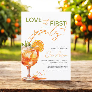Kärlek vid First Spritz Orange Möhippa Inbjudningar