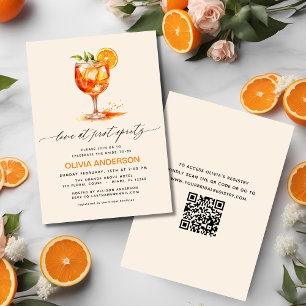 Kärlek vid First Spritz Orange Möhippa Inbjudningar