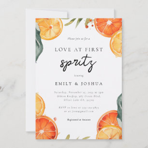 Kärlek vid First Spritz Par Shower-inbjudan Inbjudningar