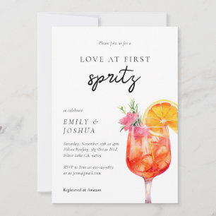 Kärlek vid First Spritz Par Shower Inbjudningar