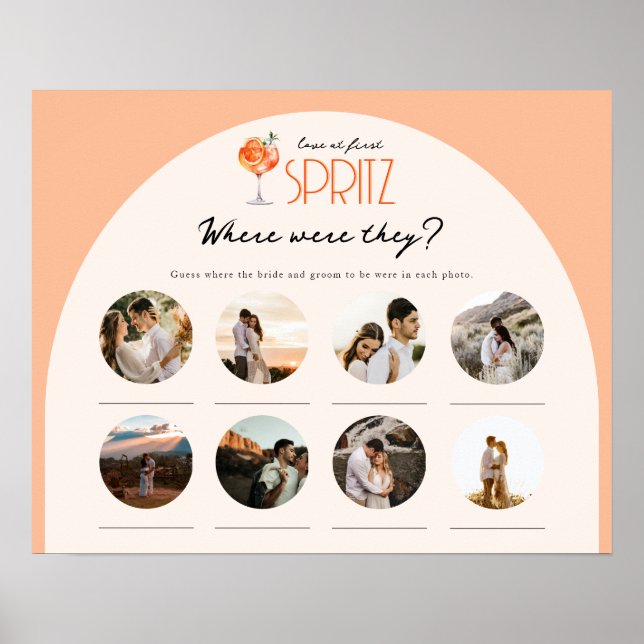 Kärlek vid First Spritz var de var | Liggande Poster (Framsidan)