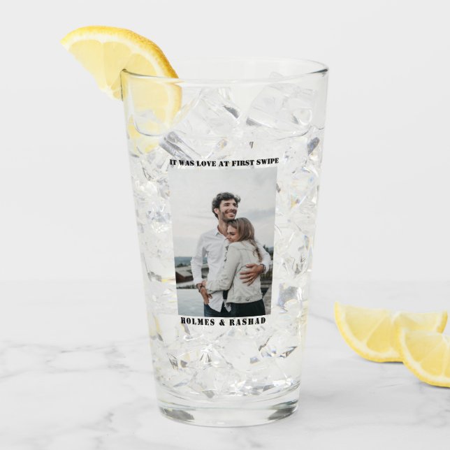 Kärlek vid första anblicken Valentines day Glaskopp (Framsida Ice)