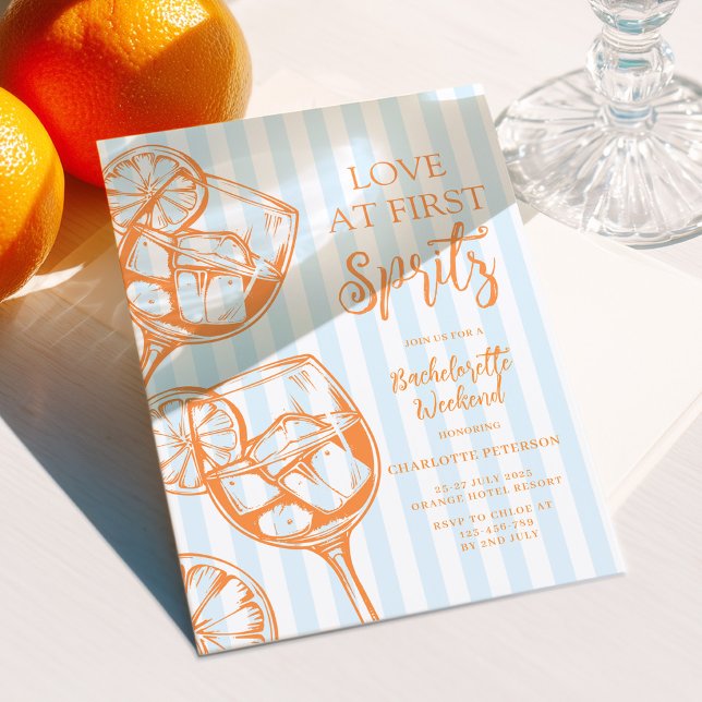 Kärlek vid första Aperol-spritz möhippa Inbjudningar (Skapare uppladdad)
