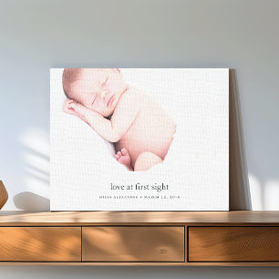 Kärlek vid första Baby-fotot Canvastryck