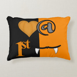 Kärlek vid första Bitan Halloween Prydnadskudde