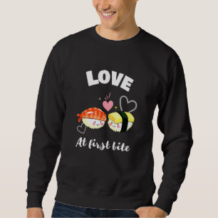 Kärlek vid första Bitan - Maki Sushi Design Lång Ärmad Tröja