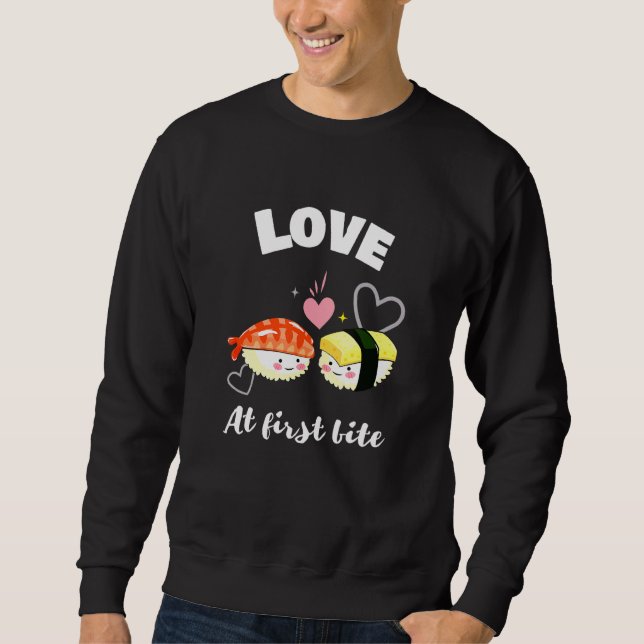 Kärlek vid första Bitan - Maki Sushi Design Lång Ärmad Tröja (Framsida)
