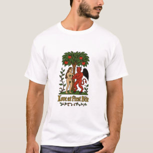 Kärlek vid första Bitan - medeltida Djävulen & Kvä T Shirt
