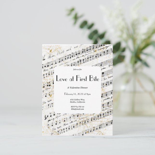 Kärlek vid första Bitan Valentiine Inbjudningar (Stående Fram)
