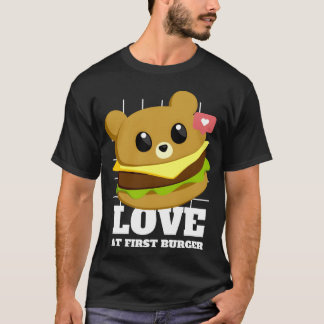 Kärlek Vid Första Burgaren vänner T Shirt
