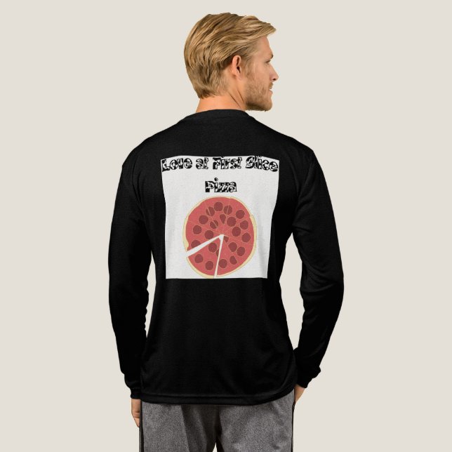 Kärlek vid första segmentet av Pizza Shirt T (Hel baksida)